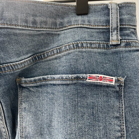 Hudson Jeans Cropped Flaired Fringed Denim - Picture 3 of 5